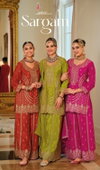 Sargam By Eba Chinon Embroidery Online Readymade Suits Wholesale